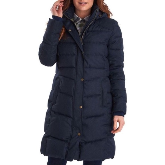 Nwt Barbour Lonnen Quilted Hooded Coat 